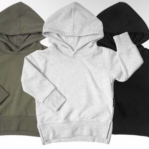 Little Bipsy Toddler Boys Gray Long Sleeve Jersey Hoodie Sweatshirt